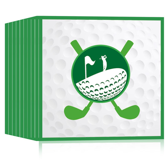 50 Pieces Golf Napkins,Disposable Golf Party Guest Cocktail Napkins for Birthday Party, Golf Theme Party Supplies-6.5 x 6.5 Inch