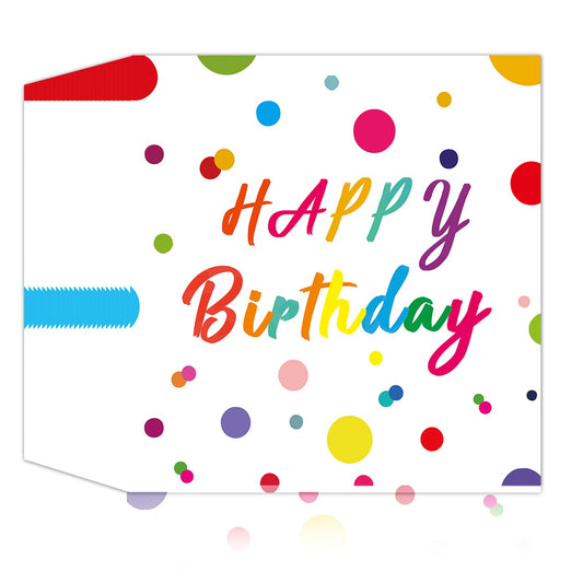 50 Pieces Happy Birthday Dots Paper Napkins,13 x 13 Inch Disposable Happy Birthday Party Luncheon Cocktail Napkins Theme Decorations Party Decoration