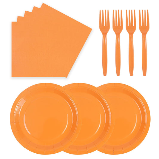 75PCS Happy Birthday Red and Gold Paper Plates, Napkins & Forks Set, Serves 25 for Birthdays, Weddings & Christmas
