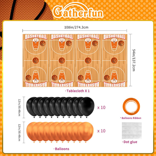 Gatherfun Basketball Party Supplies Paper Plates Napkins Cups Knives
