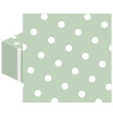 50pcs White Polka Dot Sage Green Napkins, Disposable 2-Ply Cocktail & Happy Birthday Napkins, Polka Dot Party Decorations for Wedding Baby Shower Birthday Bridal Party