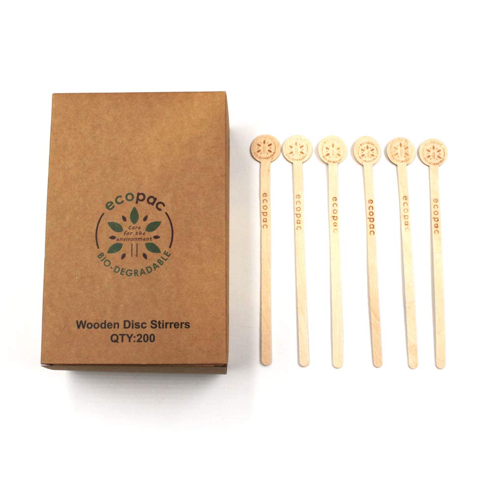 Wooden Coffee Stirrer Sticks Disposable Environmentally Friendly Biodegradable Cafe Grade Beverage Stir Sticks for 7 InchCoffee Milk Cocktail Tea (200PCS)