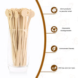 200Pcs Wooden Coffee Stirrers, 7 Inch Disposable Birch Wood Stir Sticks with Round Ends for Coffee, Cocktails, Milk and Tea