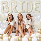33PCS Bachelorette Party Decorations Set 40 inch Beige Bride Balloons