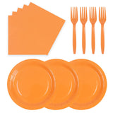 75Pcs Blue Paper Plates and Napkins Party Supplies Set with Gold Forks, Disposable Tableware for Birthday, Wedding and Christmas, Serves 25