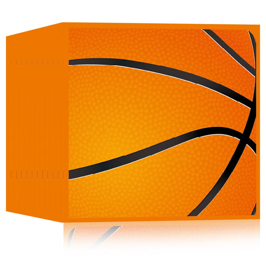 50 Pieces Basketball Napkins,Disposable Basketball Party Guest Cocktail Napkins for Birthday Party, Basketball Theme Party Supplies-6.5 x 6.5 Inch
