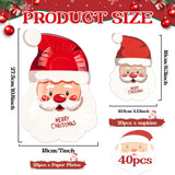 EVYIENEN 40 Pcs Santa Paper Plates and Napkins,Disposable Santa Claus Party Dinner Plates for Christmas Wedding Birthday Party Decorations,Serve 20