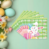 50pcs Happy Easter Napkins,Spring Bunny Eggs Bathroom Napkins Paper Hand Towels Rabbit Decorative Paper Napkins for Holiday Kitchen Party Dinner- 6.5 x 6.5 Inch
