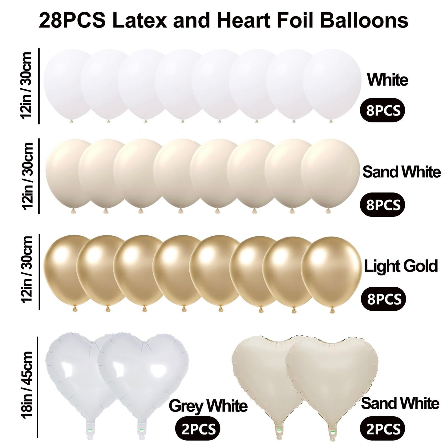 33PCS Bachelorette Party Decorations Set 40 inch Beige Bride Balloons