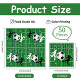 50 Pcs Soccer Paper Napkins,Soccer Paper Napkins Sports Theme Disposable Cocktail Dinner Tableware Napkins for Sports Party Decorations- 6.5 x 6.5 Inch