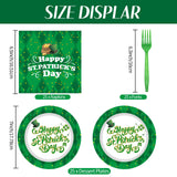 75 Pcs St Patrick's Day Plates and Napkins Supplies Set,Lucky Green Shamrock Theme Party Tableware Decorations Favors for Birthday Party Baby Shower St Patricks Day Decorations