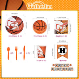 Gatherfun Basketball Party Supplies Paper Plates Napkins Cups Knives