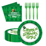 75 Pcs St Patrick's Day Plates and Napkins Supplies Set,Lucky Green Shamrock Theme Party Tableware Decorations Favors for Birthday Party Baby Shower St Patricks Day Decorations