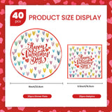 EVYIENEN 40 Pcs Valentines Plates and Napkins Party Supplies,9Inch Disposable Valentines Day Party Dessert Plates for Valentines Day Theme Birthday Party Supplies,Serve 20
