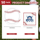 50Pcs Golf Plates and Napkins Party Supplies, 9 Inch Sports Birthday Decorations, Serves 25