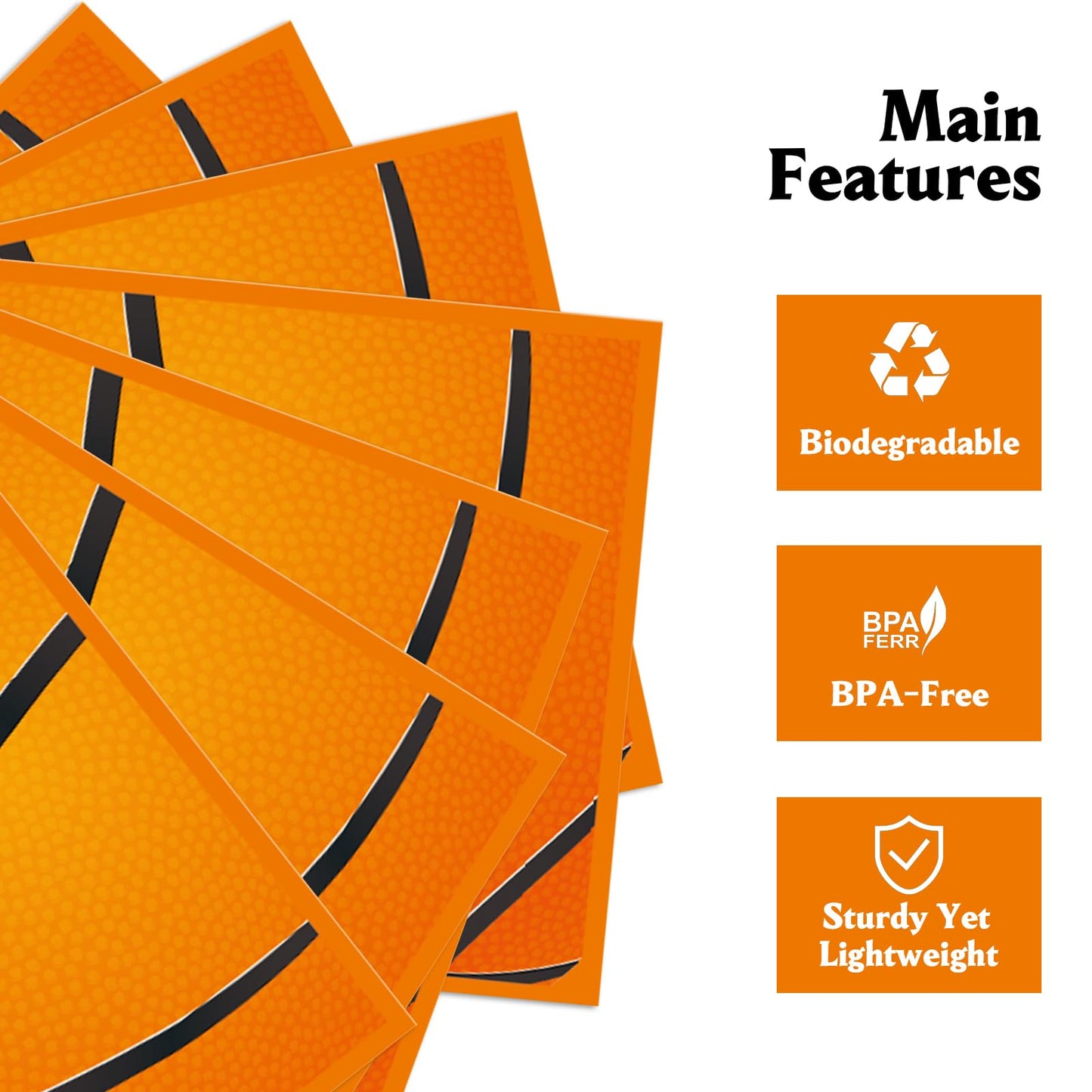 50 Pieces Basketball Napkins,Disposable Basketball Party Guest Cocktail Napkins for Birthday Party, Basketball Theme Party Supplies-6.5 x 6.5 Inch