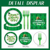 75 Pcs St Patrick's Day Plates and Napkins Supplies Set,Lucky Green Shamrock Theme Party Tableware Decorations Favors for Birthday Party Baby Shower St Patricks Day Decorations