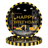 EVYIENEN 50 PCS Fathers Day Paper Plates, 7inch Happy Birthday Father's Day Disposable Dessert Party Plates for Tableware Dinnerware Party Supplies
