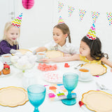 50 Pcs Yellow Scalloped Paper Plates – 9 Inch Gold Foil Party Plates for Birthdays, Weddings & Baby Showers