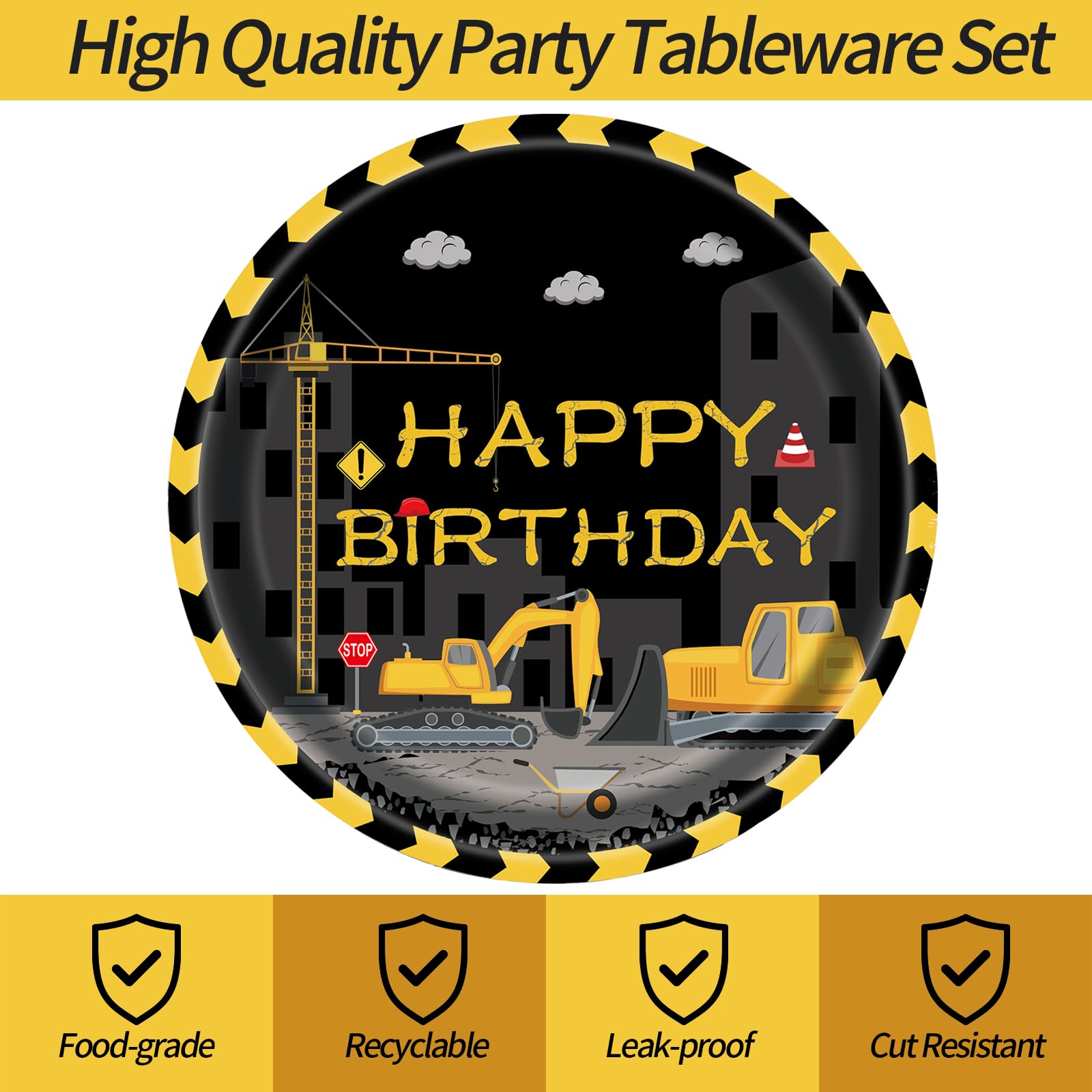EVYIENEN 50 PCS Fathers Day Paper Plates, 7inch Happy Birthday Father's Day Disposable Dessert Party Plates for Tableware Dinnerware Party Supplies