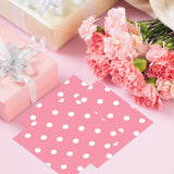 50pcs White Polka Dot Pink Napkins, Disposable 2-Ply Cocktail & Happy Birthday Napkins, Polka Dot Party Decorations for Wedding Baby Shower Birthday Bridal Party