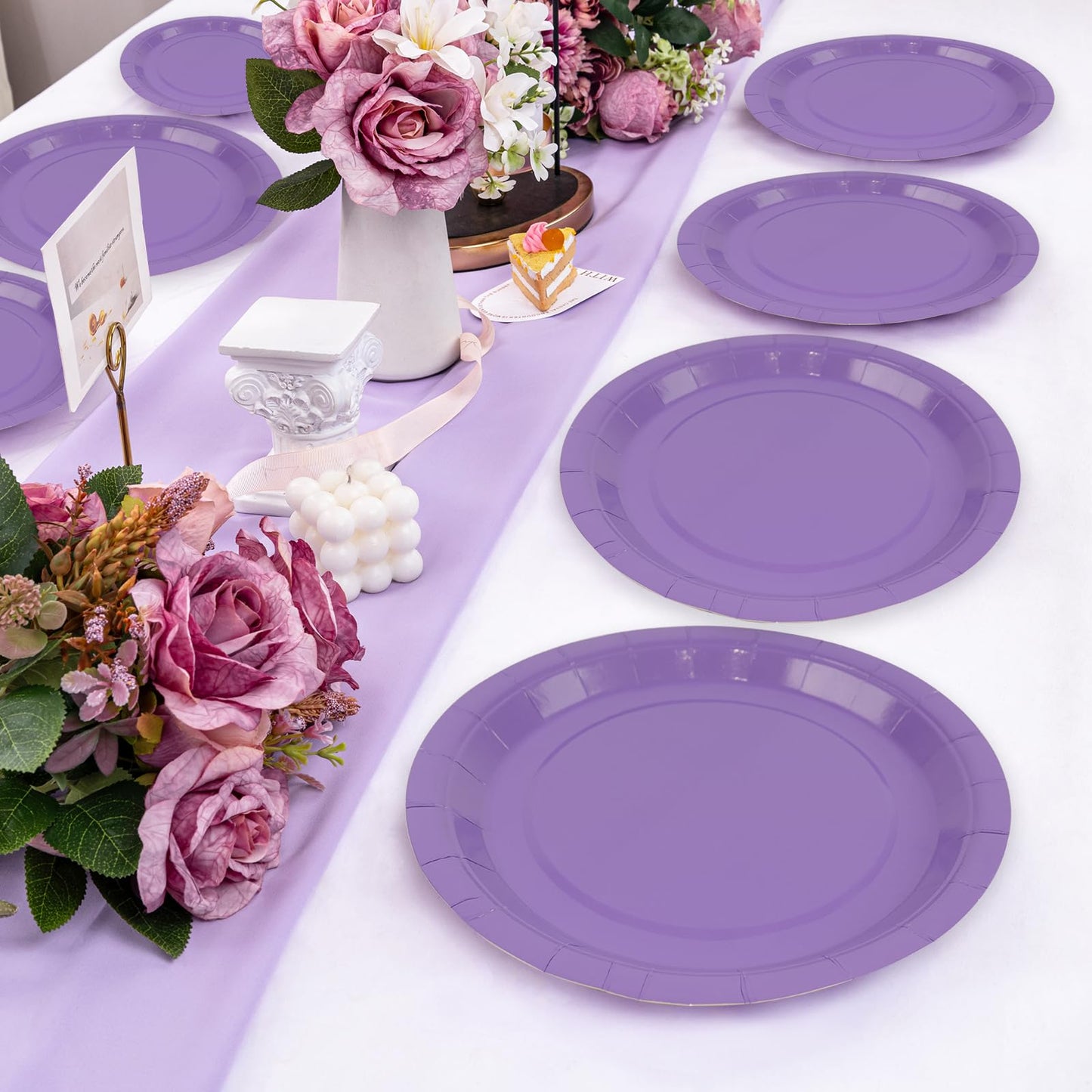 75Pcs Purple Paper Plates and Napkins Party Supplies Set,Purple Disposable Plates Party Supplies Includes Paper Napkins Forks Decorations for Birthday,Halloween,Christmas,Pumpkin,Fall,Serves 25