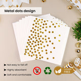 50Pcs White and Gold Dinner Plates and Napkins, 9 Inch Gold Foil Dot Dessert Plates with Napkins for Birthdays, Weddings and New Year, Serves 25