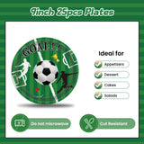 EVYIENEN 50 Pcs Soccer Plates and Napkins Party Supplies, Soccer Birthday Party Decorations Tableware Set for Sports Theme Birthday Partys Table Decor-Serves 25