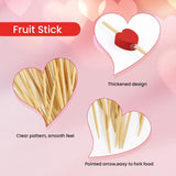 100 Counts Red Heart Cocktail Picks，4.7 Inch Handmade Bamboo Cocktail Toothpicks for Valentine's,Birthday,Wedding,Valentines Day Decoration Party Supplies