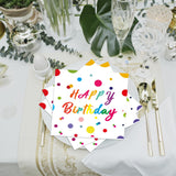 50 Pieces Happy Birthday Dots Paper Napkins,13 x 13 Inch Disposable Happy Birthday Party Luncheon Cocktail Napkins Theme Decorations Party Decoration