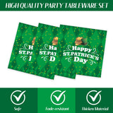 75 Pcs St Patrick's Day Plates and Napkins Supplies Set,Lucky Green Shamrock Theme Party Tableware Decorations Favors for Birthday Party Baby Shower St Patricks Day Decorations