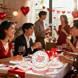 EVYIENEN 40 Pcs Valentines Plates and Napkins Party Supplies,9Inch Disposable Valentines Day Party Dessert Plates for Valentines Day Theme Birthday Party Supplies,Serve 20