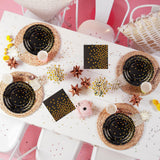 50Pcs Black and Gold Birthday Dinner Plates and Napkins, 9 Inch Gold Foil Dot Dessert Plates with Napkins for Birthdays, Weddings and New Year, Serves 25