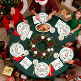 EVYIENEN 200 PCS Christmas Paper Plates and Napkins,Xmas Poinsettia Flower Tree Disposable Dinner Plates Party Dessert Plates for Christma Xmas Winter Party Supplies,Serves 50