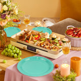 75Pcs Red Paper Plates and Napkins Set with Gold Forks, Disposable Party Tableware for Birthday and Wedding, Serves 25