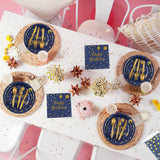 168PCS Happy Birthday Blue and Gold Party Supplies,Disposable Party Decorations Paper Plates Napkins Cups Plastic Forks Knives Spoons for Birthday New Year Wedding,Serve 24
