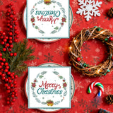 50pcs Merry Christmas Napkins Paper,13 x 13 Inch Disposable Christmas Cocktail Napkins,Holly Leaves Red Berries Napkin Dinnerware Sets for Winter Xmas Party Table Decorations Supplies Favors