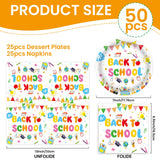50Pcs Sunflower Paper Plates, 7 Inch Fall Dessert Plates for Picnic, Birthday and Thanksgiving