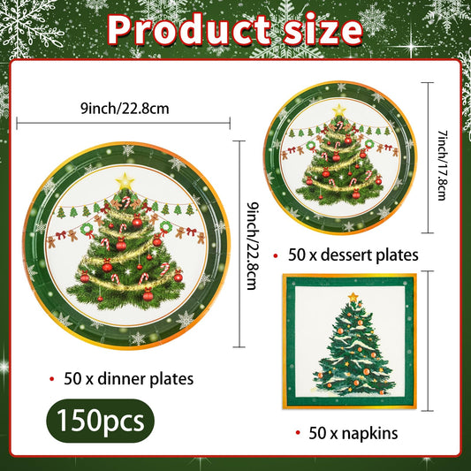 EVYIENEN 150Pcs Thanksgiving Paper Plates and Napkins,Disposable Watercolor Pumpkin Maple Disposable Plates Autumn Plates for Fall Decor Thanksgiving Party Supplies,Serve 50 Guests