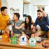 EVYIENEN 48Pcs Sports Birthday Paper Plates,9inch Disposable Sports Football Basketball Golf Baseball Paper Plates in 4 Designs for Kids Birthday Party Favors Decorations