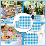 50PCS Red Square Paper Plates, 9-Inch Disposable Dinner Plates for Birthdays, Weddings & Baby Showers