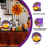 EVYIENEN 40PCS Happy Halloween Paper Plates and Napkins,9Inch Disposable Pumpkin Ghost Dessert Plates for Halloween Theme Birthday Party Supplies,Serve 20