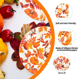 40Pcs Fall Paper Plates and Napkins,Thanksgiving Dessert Plates and Cocktail Napkins for Fall Thanksgiving Autumn Home Kitchen Birthday Party Supplies