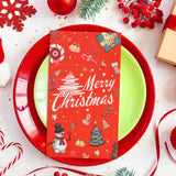 100 Pack Christmas Guest Napkins-Disposable Marry Christma Guest Hand Towel Bathroom Napkins for Winter Snowflakes Party Paper Cocktail Party Supplies