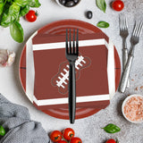 EVYIENEN 75PCS Football Paper Plates and Napkins Party Supplies,7 Inch Disposable Tableware Set Forks Sport Birthday Party Dinnerware for Kits Serve 25 Guests