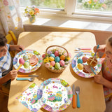 EVYIENEN 40Pcs Easter Paper Plates and Napkins Party Supplies - 9Inch Bunny Egg Plates and Napkins Disposable Dinner Tableware Set for Easter Spring Birthday Party Decorations, Serves 20