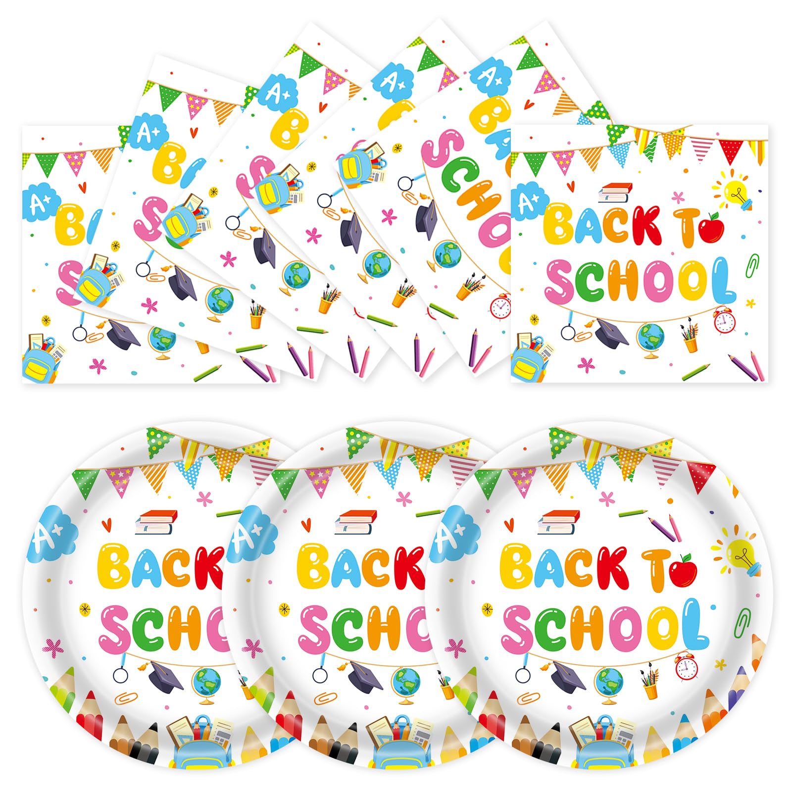 50Pcs Sunflower Paper Plates, 7 Inch Fall Dessert Plates for Picnic, Birthday and Thanksgiving