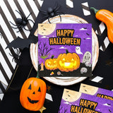 50 Pcs Halloween Napkins,13 x 13 Inch Pumpkin Ghosts Skeletons Disposable Luncheon Cocktail Napkins Party Supplies for Halloween Gifts Dinner Party Decoration