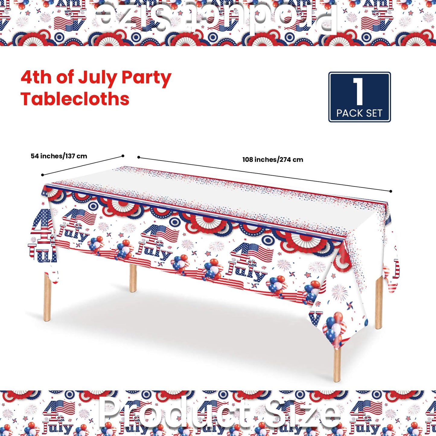 EVYIENEN 1 Pack Christmas Tablecloth Plastic, 54x108 inch Christmas Theme Rectangle Plastic Table Cover Disposable Waterproof Tablecloth for New Year Merry Christmas Party Decorations (1PCS New Year)