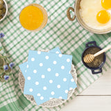 50pcs White Polka Dot Blue Napkins, Disposable 2-Ply Cocktail & Happy Birthday Napkins, Polka Dot Party Decorations for Wedding Baby Shower Birthday Bridal Party